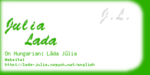 julia lada business card