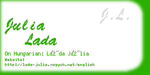 julia lada business card